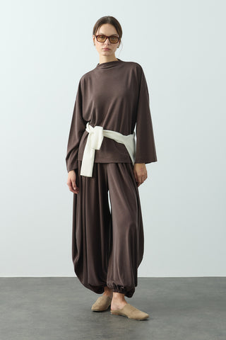 Soe Oversize Tunik Kahverengi