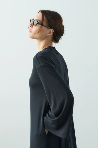 Trec Geniş Kollu Uzun Elbise Antrasit