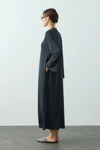 Trec Geniş Kollu Uzun Elbise Antrasit