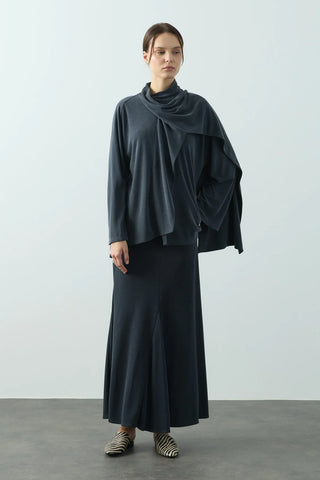 Flex Şal Yaka Tunik Antrasit