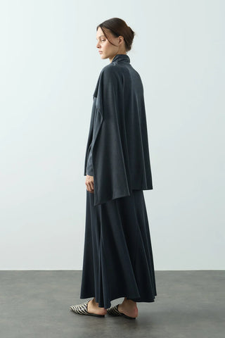 Flex Şal Yaka Tunik Antrasit