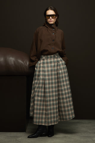 Remo Pileli Etek Ekose