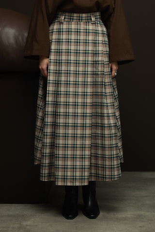 Remo Pileli Etek Ekose