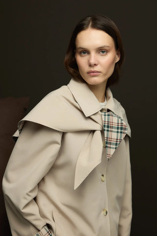 Alba Çift Taraflı Trençkot Taş