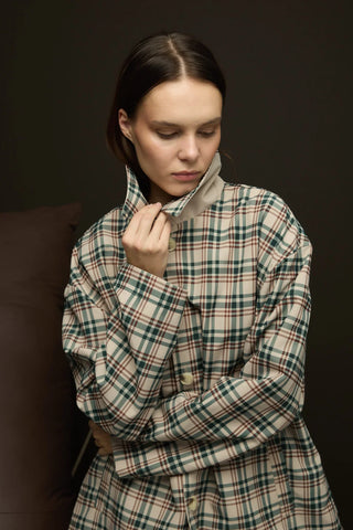 Alba Çift Taraflı Trençkot Taş