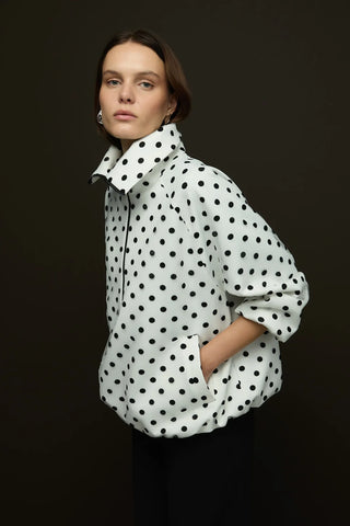 Light Puantiyeli Fermuarlı Sweat