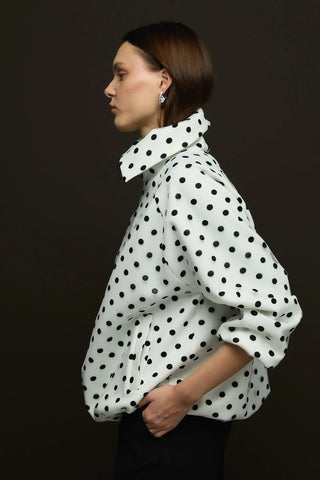 Light Puantiyeli Fermuarlı Sweat