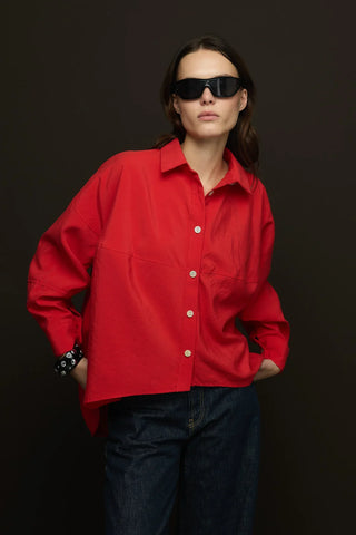 Sienna Manşetli Gömlek Kırmızı