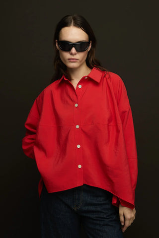 Sienna Manşetli Gömlek Kırmızı