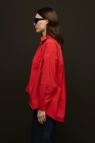 Sienna Manşetli Gömlek Kırmızı