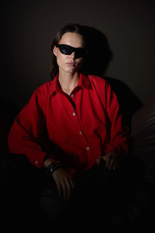 Sienna Manşetli Gömlek Kırmızı