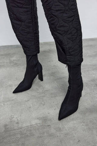 Kapitone Yelek Pantolon Takım Siyah