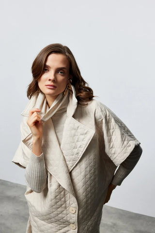 Kapitone Yelek Etek Takım Taş