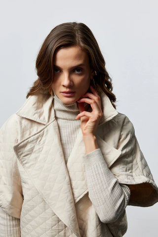 Kapitone Yelek Etek Takım Taş