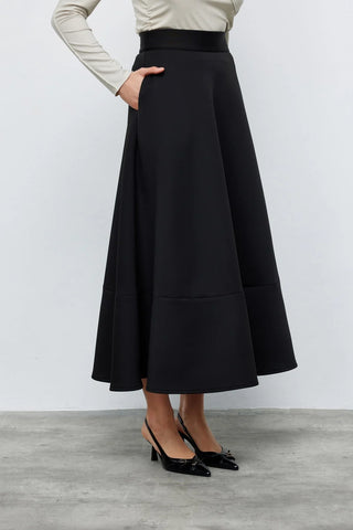 Scuba Kloş Etek Siyah