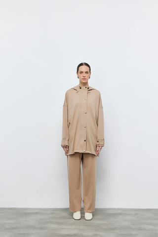 Poly Fermuarlı Oyşo Takım Camel