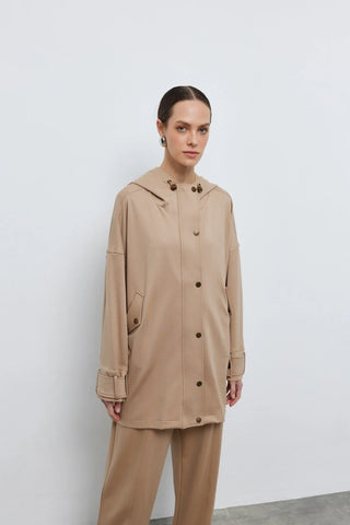 Poly Fermuarlı Oyşo Takım Camel