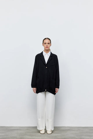 Bomber Tüvit Fermuarlı Ceket Siyah