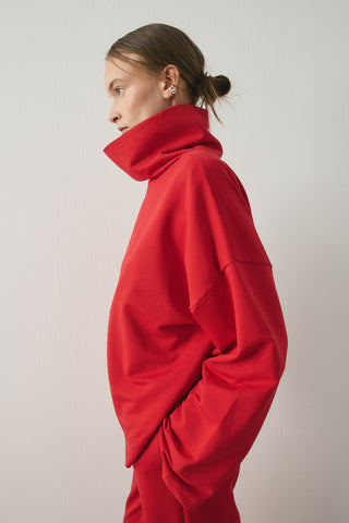 Fold Relax Pantolon Takım Kırmızı