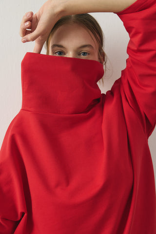 Fold Relax Pantolon Takım Kırmızı