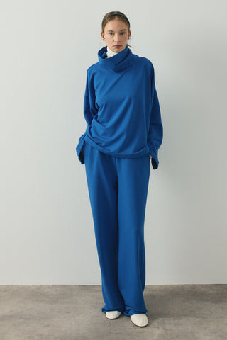 Fold Relax Pantolon Takım Saks