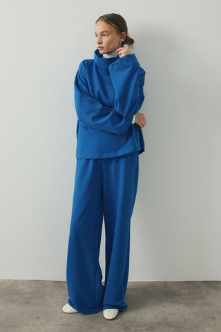 Fold Relax Pantolon Takım Saks