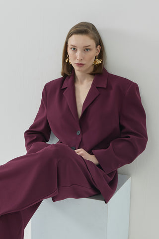 Arwen Blazer Ceket Mürdüm