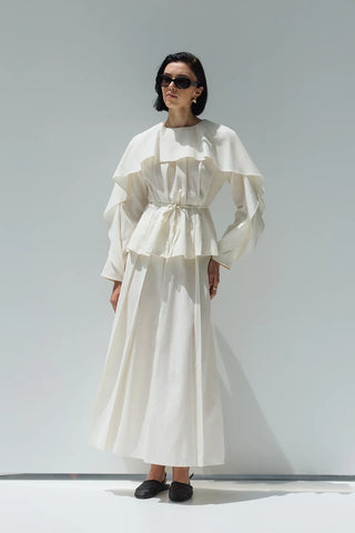 Perna Keten Bluz Ekru