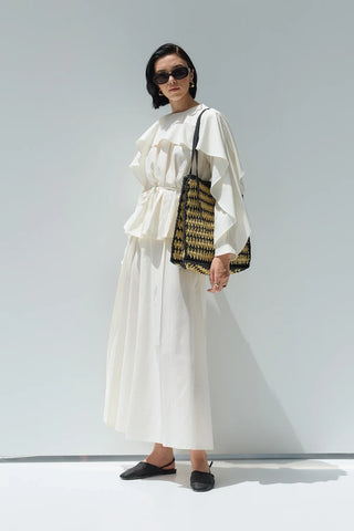 Perna Keten Bluz Ekru