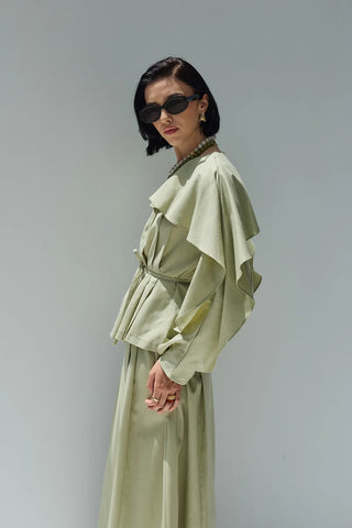 Perna Keten Bluz Açık Yeşil