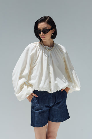 Kuda Balon Gömlek Ekru