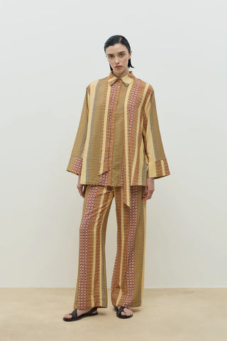 Fıra Gömlek Sarı Desenli