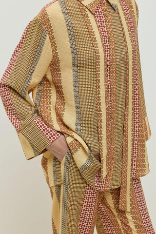 Fıra Gömlek Sarı Desenli