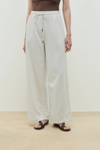 Bol Paça Yüksek Bel Pantolon Naturel