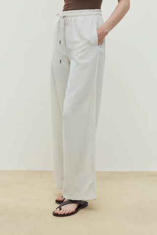 Bol Paça Yüksek Bel Pantolon Naturel