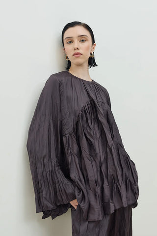 Saty Kraşlı Takım Kahverengi