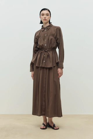 Palm Etekli Takım Kahverengi