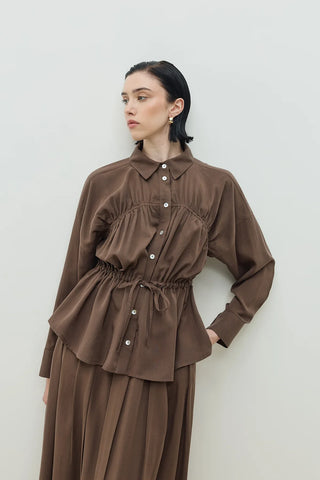 Palm Etekli Takım Kahverengi