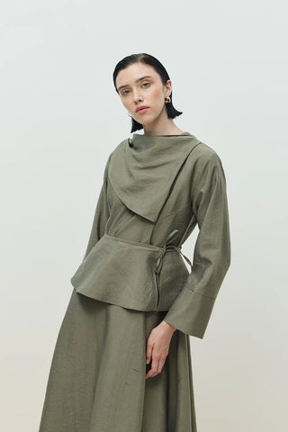 Olin Seyyar Kemerli Elbise Yeşil