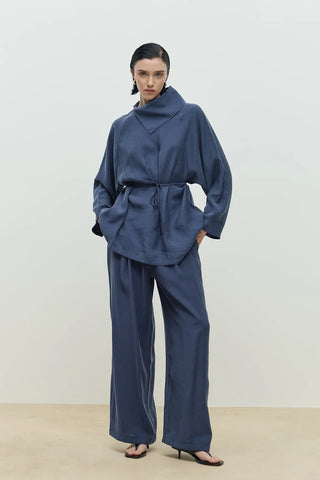 Modal Düşük Yaka Takım Lacivert