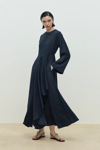 Aure Volan Elbise Lacivert