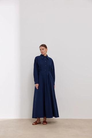 Nice Pamuklu Elbise Lacivert