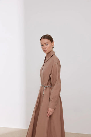 Nice Pamuklu Elbise Vizon