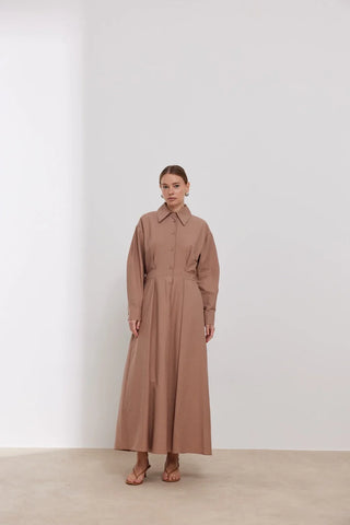 Nice Pamuklu Elbise Vizon