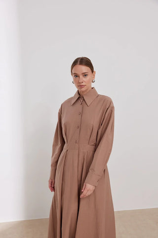 Nice Pamuklu Elbise Vizon