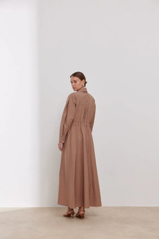 Nice Pamuklu Elbise Vizon