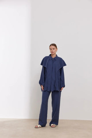 Modal Yakası Seyyar Takım Lacivert