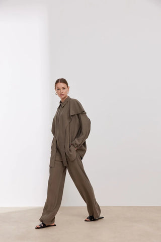 Modal Yakası Seyyar Takım Haki