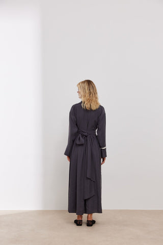 Modal Kimono Elbise Antrasit