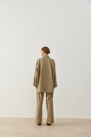 Keten Taşlı Takım Bej